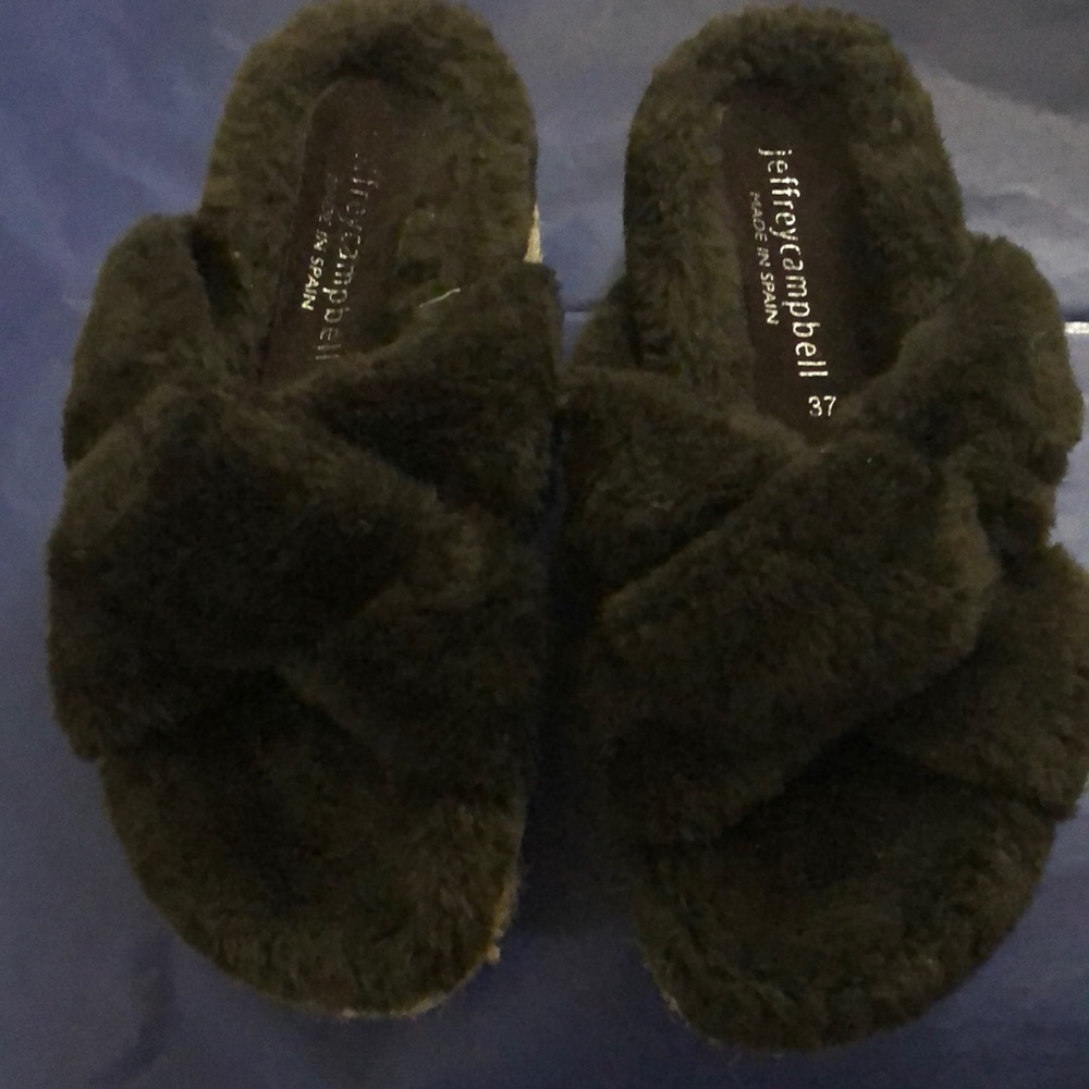 Jeffrey Campbell 60MM Faux Fur Platform Sandal 7